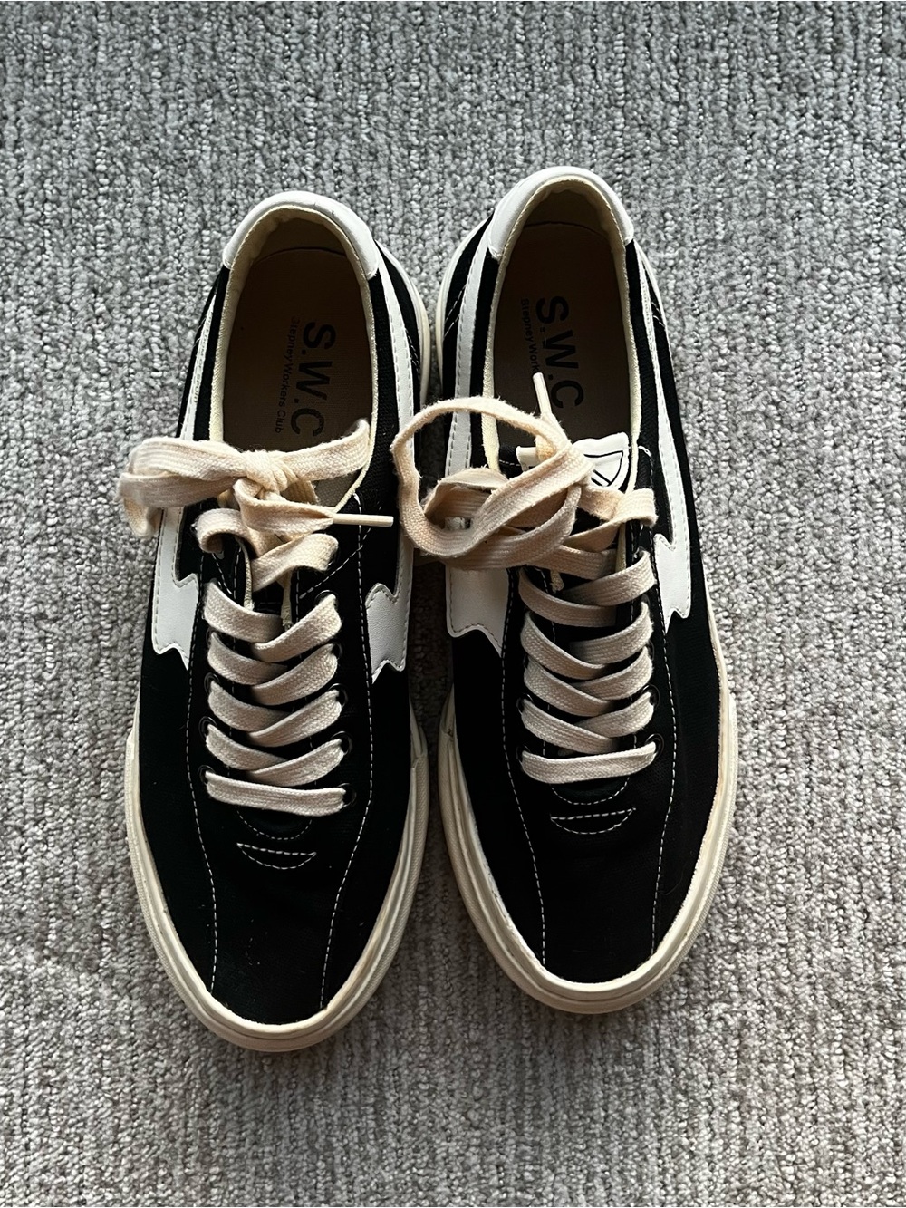 Dellow S Strike Cup Canvas Sneaker Black-White | S.W.C